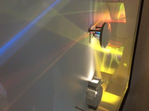 One of Bob's colorful dynamic light sculptures.